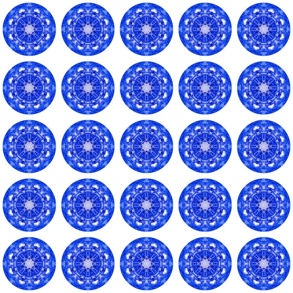 Kaleidoskop Vzor Jasně Modrého Dárkového Papíru — Stock fotografie