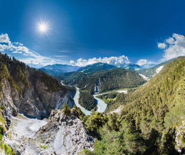 Rhine Gorge, İsviçre Büyük Kanyon Il Spir üzerinden