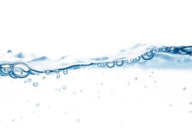 Su yüzeyi tek dalga ve birkaç kabarcıklar ile