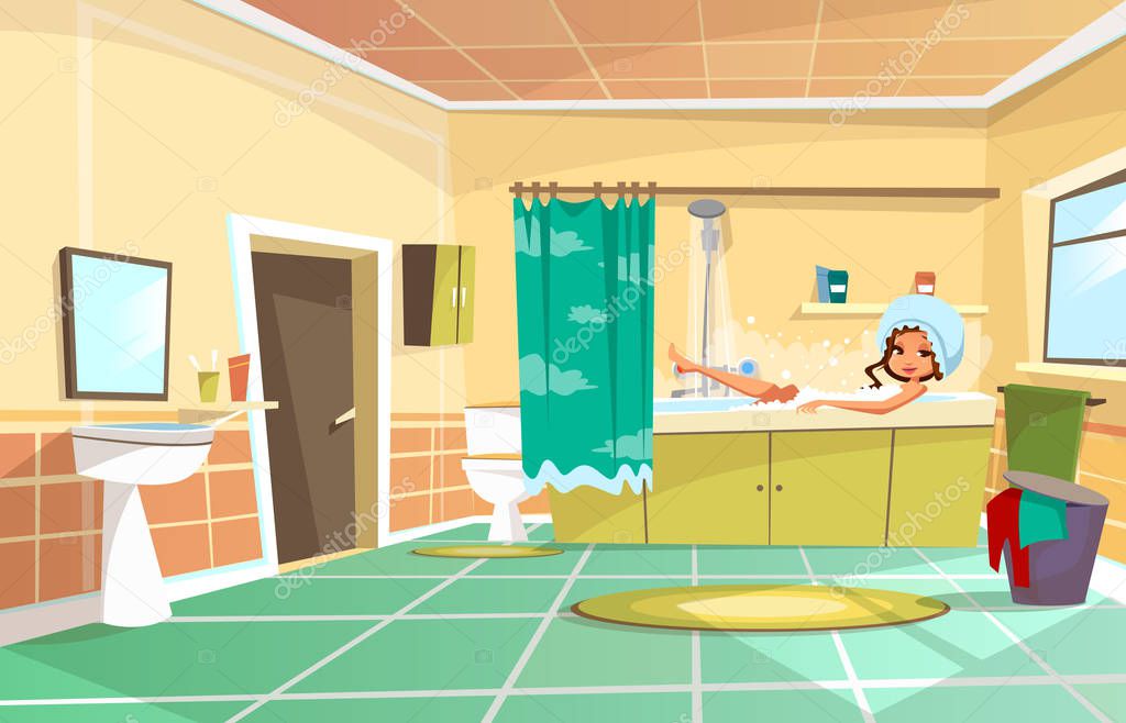 Imágenes: baños animados | Vector de dibujos animados ...