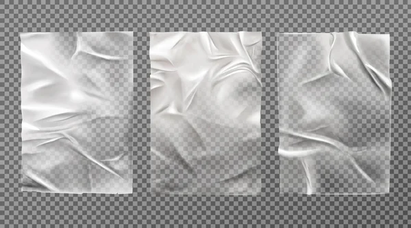 Papel mojado blanco, mal pegado conjunto de pasta de trigo aislado — Vector de stock