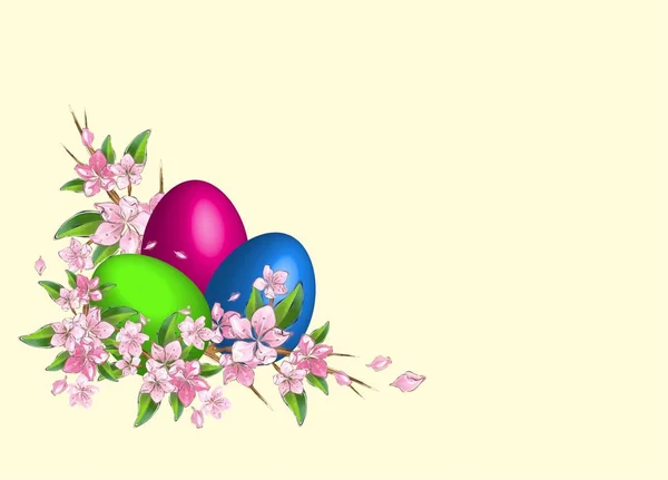 A húsvéti tojás húsvéti dekoráció — Stock Vector