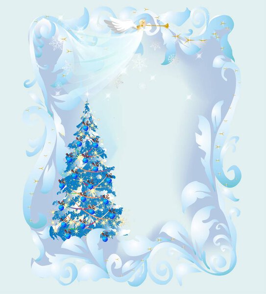 Christmas decoration of the Christmas tree and Angel Christmas, 