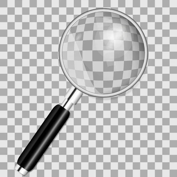 Magnifying glass geïsoleerd op transparante achtergrond. vectorillustratie. — Stockvector