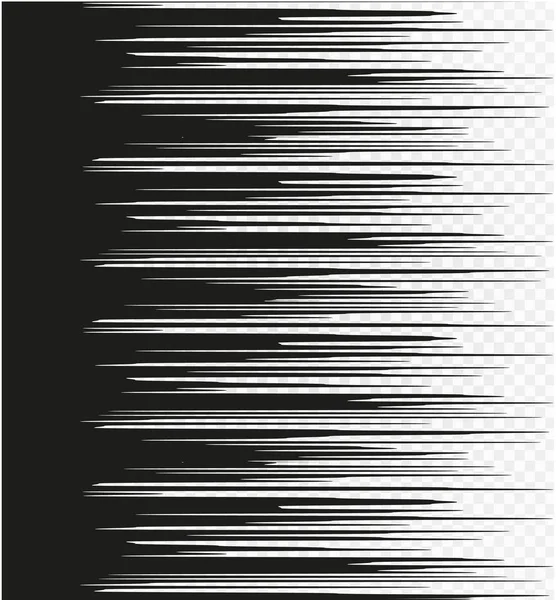 Desenho de banda desenhada Elemento linhas de velocidade horizontais . —  Vetores de Stock