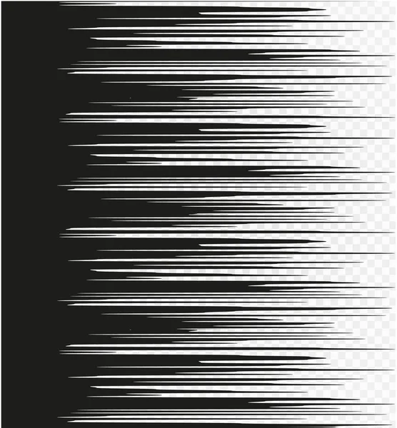 Comic Book ontwerpelement horizontale snelheid lijnen. — Stockvector