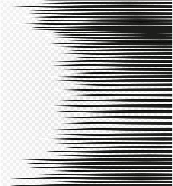 Comic Book Design Element horizontal speed lines. — Stock Vector