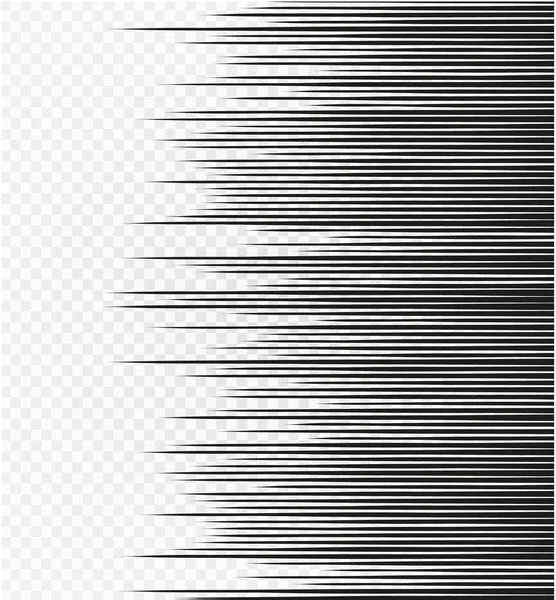 Desenho de banda desenhada Elemento linhas de velocidade horizontais . —  Vetores de Stock