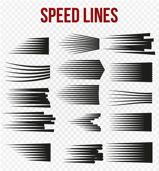 Comic Book Design Element Speed Lines Explosion Manga cartoon on white background. Vector Illustration — Stock Vector