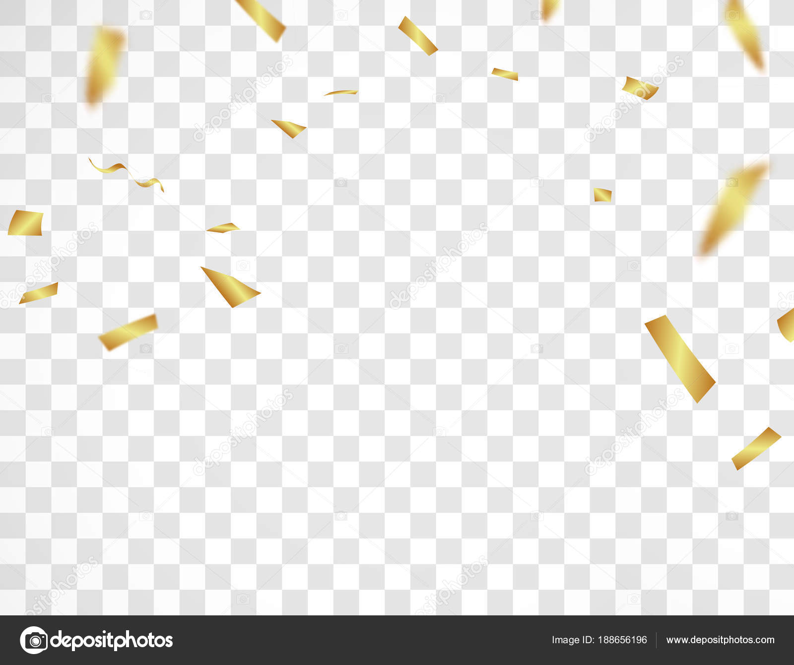 The Realistic Gold Confetti Background Vector Illustration Holiday Design On A Transparent Background Vector Image By C Worsan Vector Stock