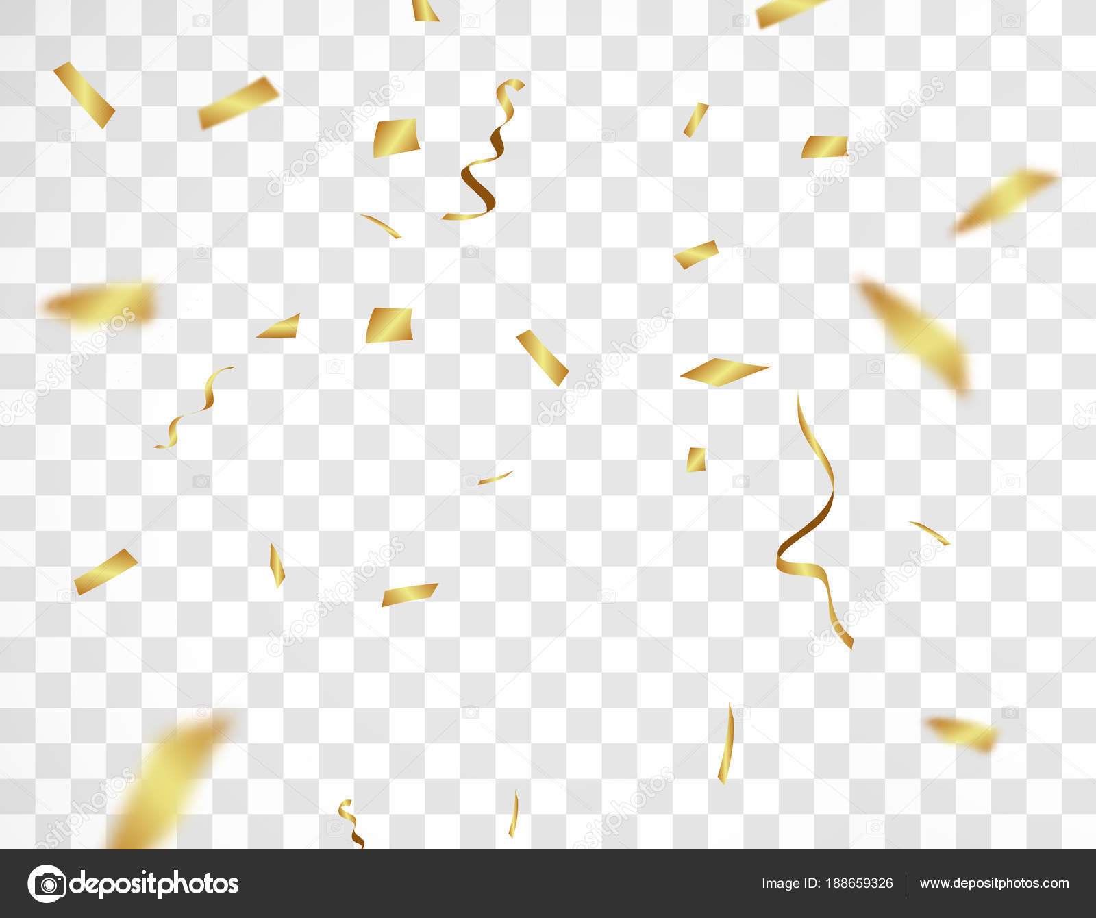 The Realistic Gold Confetti Background Vector Illustration Holiday Design On A Transparent Background Vector Image By C Worsan Vector Stock