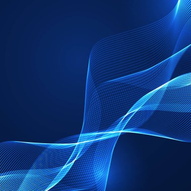 Mavi açık renkli eğri çizgi teknoloji dijital aydınlatma arka plan.