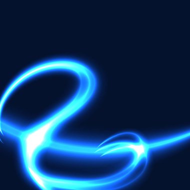 Mavi açık renkli eğri çizgi teknoloji dijital aydınlatma arka plan.