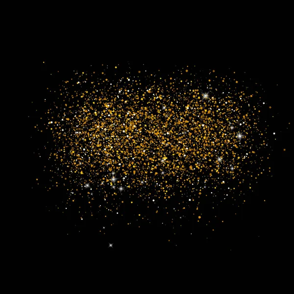 黒地にゴールドの輝き。高級金色光沢のある抽象的なテクスチャ. — ストックベクタ