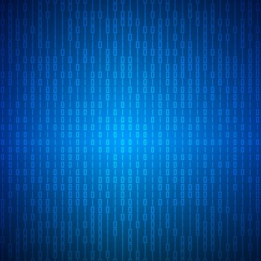 Özet akışı ikili matris kod mavi ekranda. İkili bilgisayar kodu. Programlama kodlama kodlama, hacker kavramı. 