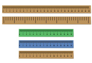 Cetvel beyaz arkaplanda izole edildi. okul vektör öznitelikleri.