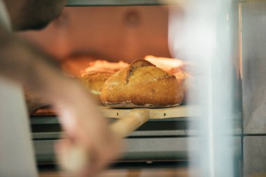 Bir fırın ekmek fırıncı. Fırın kavramı.