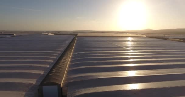 Luchtfoto Van Serres Bij Zonsondergang — Stockvideo