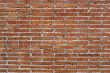 Eski kırmızı tuğla duvar arkaplanı, geniş duvarcılık manzarası