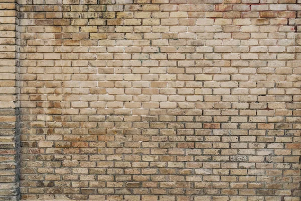 Old brick wall background, wide panorama of masonry — Stock Photo, Image