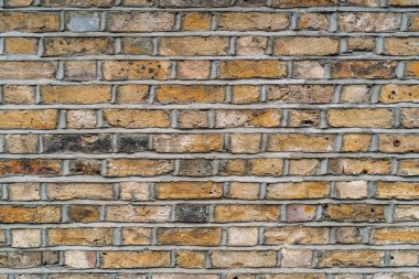 Soyut tuğla şekilli arka plan ve arkaplan, boş kopya alanı. Tuğla duvar genişliğinde duvarcılık manzarası.