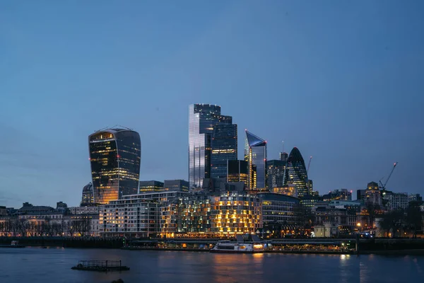 London December 2019 Panoramic Night Views City London City Hall — Stock Photo, Image