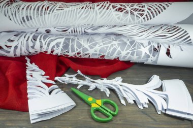 Noel el sanatları ve ev yapımı dekorasyonlar.