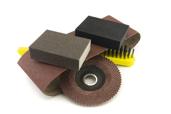 Set of different tools for grinding works