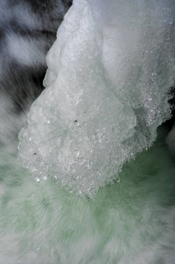 Kışın şelalenin bir parçası.