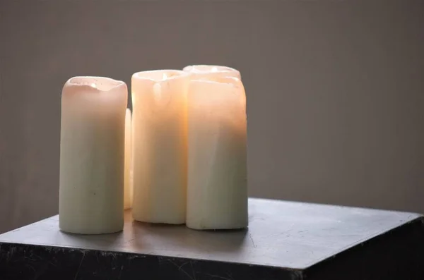 beautiful candles on the table