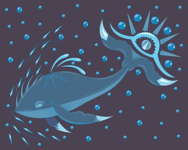 Buz balina okyanus derinliklerinde