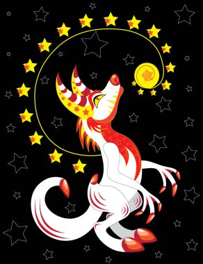 Beyaz köpek ve yıldız