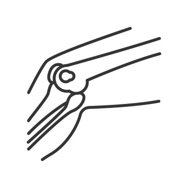 Osteojenik sarkoma siyah kemik çizgisi ikonunda bulunan kanserli bir tümördür. İnsan anatomisi konsepti. Kötü huylu neoplazma.