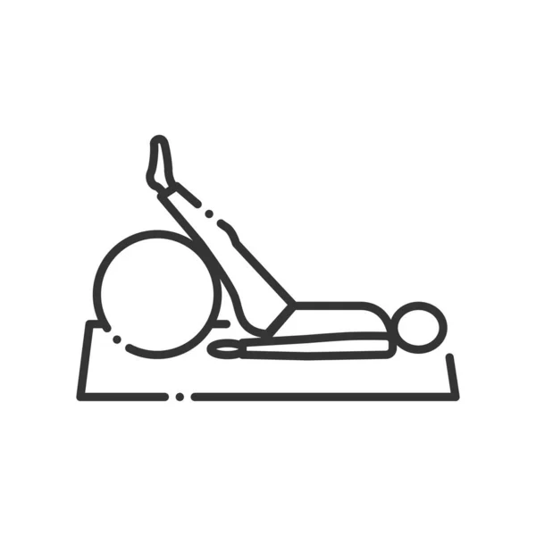 Physiotherapie Linie Farb-Symbol. Rehabilitation, Therapiekonzept. Verletzungsbehandlung. Zeichen für Webseite, mobile App, Schaltfläche, Logo. — Stockvektor