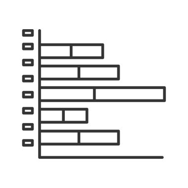 Bilgilendirme çubuğu siyah simgesi. Kayıt tutma konsepti. Veri görsel karşılaştırması. Web sayfası, mobil uygulama, düğme, logo için imzala.