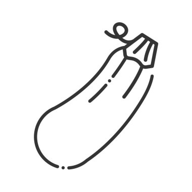 İlik siyah çizgi simgesi. Kabak işareti. Doğal sebze. Sağlıklı, organik gıda konsepti. Yemek malzemesi. İnternet için piktogram, mobil uygulama, tanıtım. Ui Ux tasarım elemanı. Düzenlenebilir vuruş.