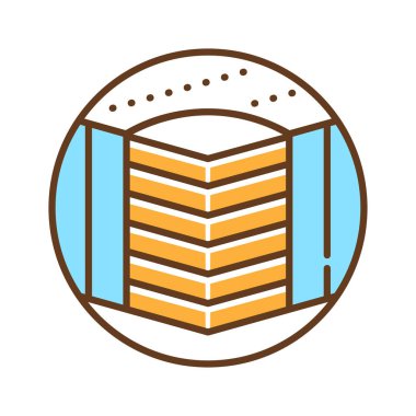 Sert yatak renk çizgisi simgesi. Mükemmel bir destek sağlayın. Omurgayı doğru pozisyona getir. Web sayfası için piktogram, mobil uygulama, tanıtım. Ui Ux Gui tasarım elemanı. Düzenlenebilir vuruş.