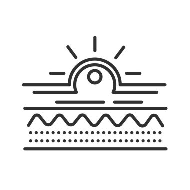 İltihaplı akne çizgisi renk ikonu olan deri tabakası. Deri döküntüsü. Dermatolojik hastalıklar. Kaşındırıyor. Web sayfası, mobil uygulama, düğme, logo için imzala