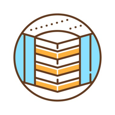 Baharatsız yatak renk çizgisi simgesi. Monolitik ya da dizgi bloklarına dayanarak. Web sayfası için piktogram, mobil uygulama, tanıtım. Ui Ux Gui tasarım elemanı. Düzenlenebilir vuruş.