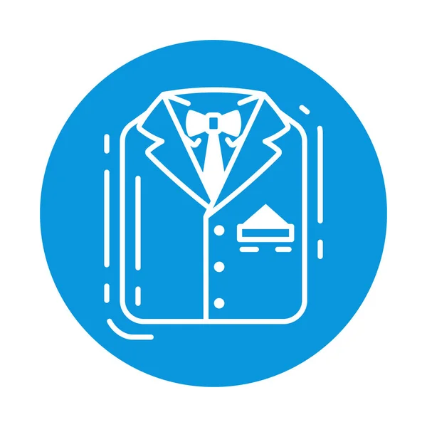 Mannen pak lijn icoon. Bruidegom 's outfit. concept. Bruiloft boetiek. Teken voor webpagina, mobiele app, banner, sociale media. Pictogram Ui Ux en Gui gebruikersinterface. Vector clipart, illustratie. — Stockvector