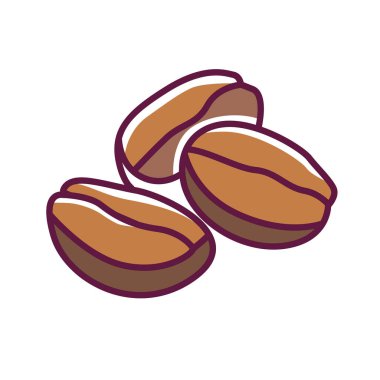 Kahve rengi ikonu. Bir kahve tohumu ve kahve kaynağı. Web sayfası için piktogram, mobil uygulama, tanıtım. Ui Ux Gui tasarım elemanı Düzenlenebilir vuruş