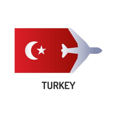 Türkiye bayrağı renk çizgisi simgesi. Eyalet 50 eyaletten oluşuyor. Havayolu ağı. Uluslararası uçuşlar. Popüler turizm merkezi. Web sayfası için piktogram, mobil uygulama, tanıtım. Düzenlenebilir vuruş.