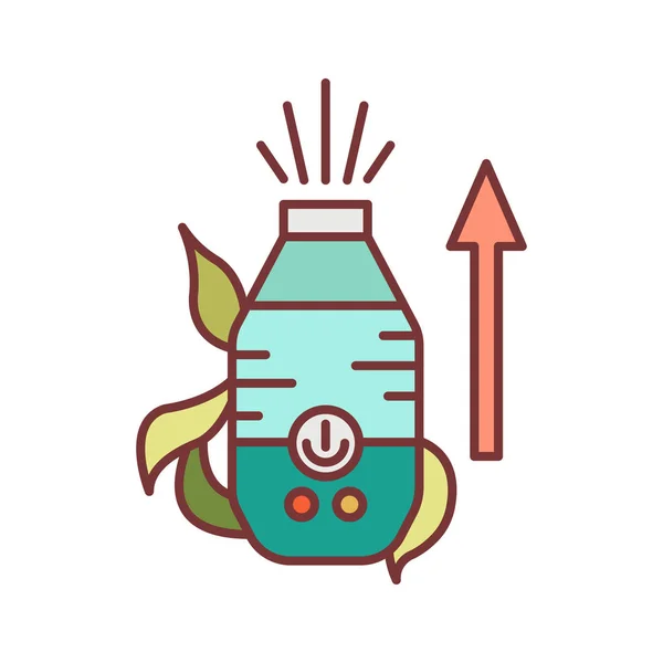 Increase the humidity in room color line icon. The process of creating more comfortable conditions for plants. Pictogram for web page, mobile app, promo. UI UX GUI design element. Editable stroke. — 스톡 벡터