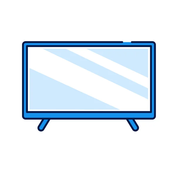 Εικονίδιο γραμμής χρώματος οθόνης τηλεόρασης. Ηλεκτρονική συσκευή. Εικονόγραμμα για ιστοσελίδα, mobile app, promo. Επεξεργάσιμη διαδρομή. — Διανυσματικό Αρχείο
