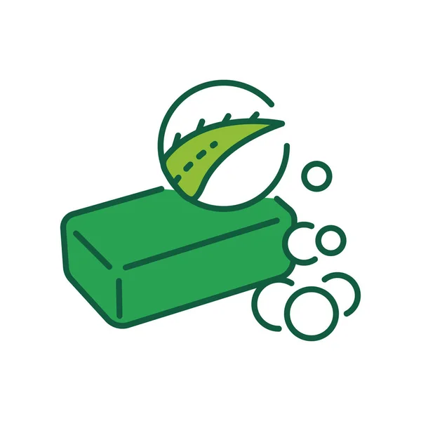 Aloe soap color line icon. Soap with aloe extract. Removes germs and bacterias. Pictogram for web page, mobile app, promo. UI UX GUI design element. Editable stroke. — Stock Illustration Aloe soap color line icon. Soap with aloe extract. Removes germs and bacterias. Pictogram for web page, mobile app, promo. UI UX GUI design element. Editable stroke. Royalty Free Stock Vectors