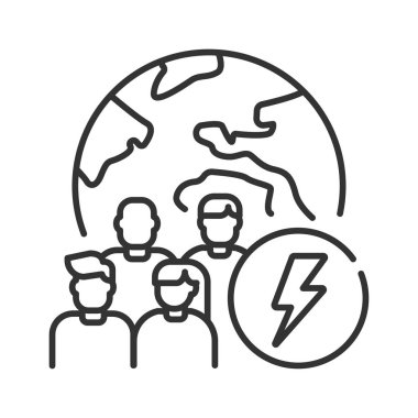 Sosyal problem siyah çizgi simgesi. Ayrımcılık, çatışmalar, suç. Web sitesi, mobil uygulama, afiş, sosyal medya için imza. Düzenlenebilir vuruş.