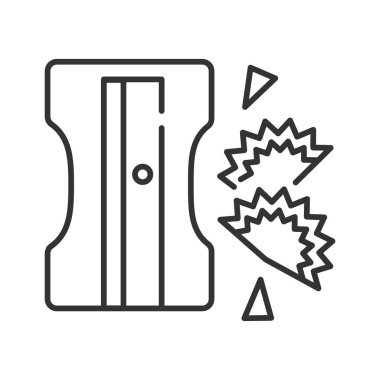Kalem açacağı siyah çizgi simgesi. Okul, ofis malzemeleri. Web sitesi, mobil uygulama, afiş, sosyal medya için imza. Düzenlenebilir vuruş.