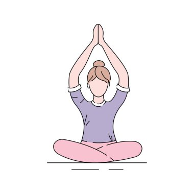 Yoga renk çizgisi simgesi. Web sayfası için piktogram, mobil uygulama, tanıtım. UI UX GUI tasarım elemanı. Düzenlenebilir vuruş.