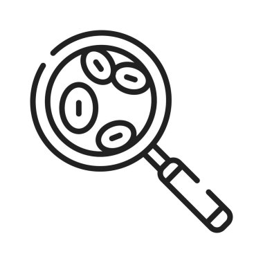 Kan testi siyah çizgi simgesi. Tıbbi muayene konsepti. İnternet için piktogram, mobil uygulama, tanıtım. Ui Ux tasarım elemanı. Düzenlenebilir vuruş.