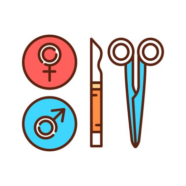 Sterilizasyon renk çizgisi simgesi. Doğum kontrol hapı. Web sayfası için piktogram, mobil uygulama, tanıtım. Ui Ux Gui tasarım elemanı. Düzenlenebilir vuruş.